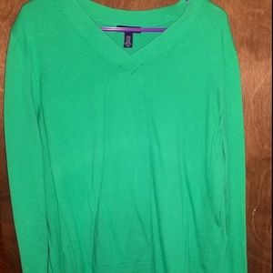 Teal V Neck Gap Sweatee